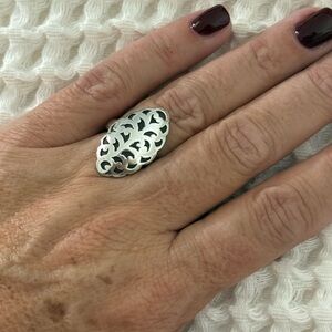 Lois Hill Sterling Silver Filigree Ring - size 7
